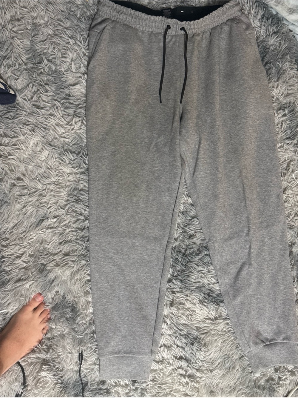 Members Only Grey Drawstring Fleece Joggers